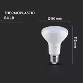 Kép 4/7 - V-TAC R80 11W E27 hideg fehér LED égő - SKU 21137