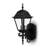 Kép 1/11 - V-TAC régi stílusú 40cm magas kültéri fali lámpa, matt fekete, E27 foglalattal - SKU 7519