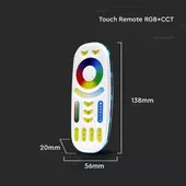 Kép 3/6 - V-TAC RGB+CCT rádiófrekvenciás LED szalag érintőgombos távirányító - SKU 2922