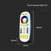 Kép 3/6 - V-TAC RGB+CCT rádiófrekvenciás LED szalag érintőgombos távirányító - SKU 2922