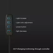 Kép 4/10 - V-TAC Ring light, szelfi gyűrűs LED lámpa asztalra, selfie körlámpa telefontartóval - SKU 23048