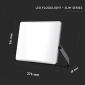 V-TAC RLE 100W LED reflektor, állítható színhőmérséklettel, fekete házzal, tejüveg búra - SKU 23767
