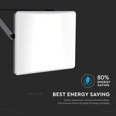 V-TAC RLE 100W LED reflektor, állítható színhőmérséklettel, fekete házzal, tejüveg búra - SKU 23767