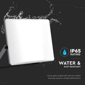 V-TAC RLE 100W LED reflektor, állítható színhőmérséklettel, fekete házzal, tejüveg búra - SKU 23767