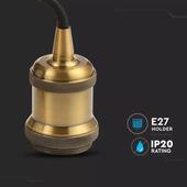 Kép 3/7 - V-TAC sárgaréz színű függeszték E27 foglalattal - SKU 3841