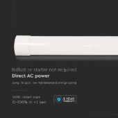 Kép 9/10 - V-TAC Slim LED lámpa 120cm 30W természetes fehér 155lm/W, 60cm kábellel - SKU 20363