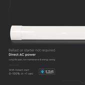 Kép 9/10 - V-TAC Slim LED lámpa 120cm 30W természetes fehér 155lm/W, 60cm kábellel - SKU 20363