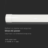 Kép 5/8 - V-TAC Slim LED lámpa 120cm 40W természetes fehér, 120 Lm/W - SKU 8048