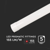 Kép 7/10 - V-TAC Slim LED lámpa 150cm 38W hideg fehér 155lm/W, 75cm kábellel - SKU 20367