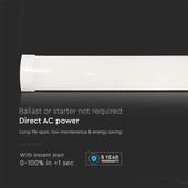 Kép 5/8 - V-TAC Slim LED lámpa 150cm 50W természetes fehér 120 Lm/W - SKU 20354