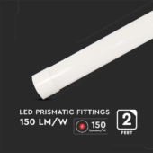 Kép 7/10 - V-TAC Slim LED lámpa 60cm 15W természetes fehér 150lm/W, 30cm kábellel - SKU 20360