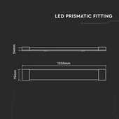 V-TAC Slim LED lámpa 60cm 20W természetes fehér 120 Lm/W - SKU 20348