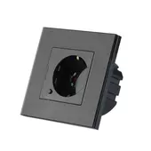 Kép 1/10 - V-TAC Smart - okostelefonnal kapcsolható, WiFi-s, fekete, fali aljzat - SKU 8797