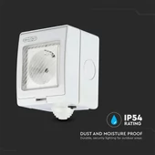 V-TAC Smart - okostelefonnal kapcsolható, WiFi-s, vízálló, fali aljzat - SKU 8414