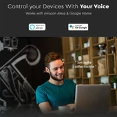 V-TAC Smart - okostelefonnal kapcsolható, WiFi-s, vízálló, fali aljzat - SKU 8414