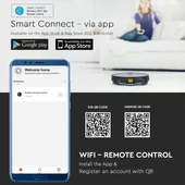 V-TAC Smart - okostelefonról irányítható, fekete robotporszívó - SKU 8650
