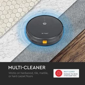 V-TAC Smart - okostelefonról irányítható, fekete robotporszívó - SKU 8650
