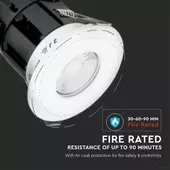 Kép 6/12 - V-TAC SMART tűzálló 10W spot lámpa, cserélhető fejjel, állítható színhőmérséklettel - SKU 1424