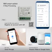 Kép 5/5 - V-TAC SMART WiFi egysarkú kapcsoló, maximum 150W-ig - SKU 23604