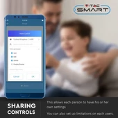 V-TAC Smart - WiFi-s elosztó, 3db aljzattal, 4db USB csatlakozóval - SKU 8447