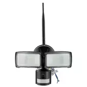 Kép 1/12 - V-TAC Smart - WiFi-s, fekete, beltéri reflektor, mozgásérzékelővel, kamerával - SKU 5917
