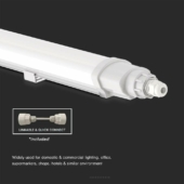 Kép 7/7 - V-TAC sorolható 36W beépített LED-es 120cm armatúra, hideg fehér, IP65 - SKU 23084