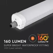 Kép 6/11 - V-TAC sorolható LED lámpa 120cm 24W IP65 hideg fehér, 160 Lm/W (X-széria) - SKU 216486