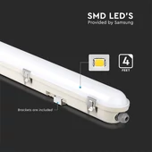 V-TAC sorolható LED lámpa 120cm 36W IP65 természetes fehér, fehér fedlap, 120 Lm/W - SKU 2120217