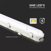 Kép 3/9 - V-TAC sorolható LED lámpa 120cm 60W IP65 hideg fehér, 120 Lm/W - SKU 20474