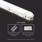 Kép 7/9 - V-TAC sorolható LED lámpa 120cm 60W IP65 természetes fehér, 120 Lm/W - SKU 20473