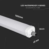 Kép 2/11 - V-TAC sorolható LED lámpa 150cm 32W IP65 hideg fehér, 160 Lm/W (X-széria) - SKU 216484