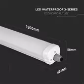 Kép 2/11 - V-TAC sorolható LED lámpa 150cm 32W IP65 természetes fehér, 160 Lm/W (X-széria) - SKU 216483