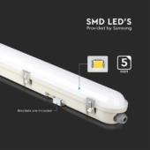 Kép 3/12 - V-TAC sorolható LED lámpa 150cm 48W IP65, vészakkuval, hideg fehér - SKU 2120220
