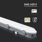 Kép 5/9 - V-TAC sorolható LED lámpa 60cm 18W IP65 hideg fehér, fehér fedlappal - SKU 20210