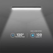 Kép 8/9 - V-TAC sorolható LED lámpa 60cm 18W IP65 hideg fehér, fehér fedlappal - SKU 20210