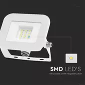 Kép 4/10 - V-TAC SP-széria LED reflektor 10W hideg fehér, fehér ház - SKU 10013