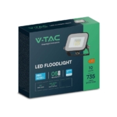 Kép 1/10 - V-TAC SP-széria LED reflektor 10W természetes fehér, fekete ház - SKU 9899
