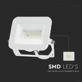 Kép 4/10 - V-TAC SP-széria LED reflektor 20W hideg fehér, fehér ház - SKU 10019