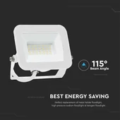 V-TAC SP-széria LED reflektor 20W hideg fehér, fehér ház - SKU 10019