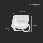 Kép 12/19 - V-TAC SP-széria LED reflektor 20W természetes fehér, fehér ház - SKU 10018