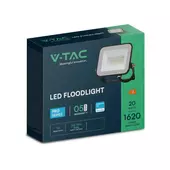 Kép 1/10 - V-TAC SP-széria LED reflektor 20W természetes fehér, fekete ház - SKU 10015