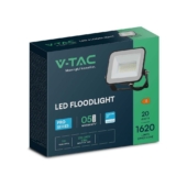 Kép 1/10 - V-TAC SP-széria LED reflektor 20W természetes fehér, fekete ház - SKU 10015