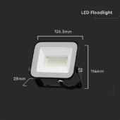 Kép 3/10 - V-TAC SP-széria LED reflektor 20W természetes fehér, fekete ház - SKU 10015