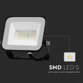 Kép 4/10 - V-TAC SP-széria LED reflektor 20W természetes fehér, fekete ház - SKU 10015