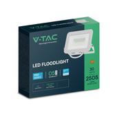 Kép 1/10 - V-TAC SP-széria LED reflektor 30W meleg fehér, fehér ház - SKU 10023