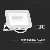 V-TAC SP-széria LED reflektor 30W meleg fehér, fehér ház - SKU 10023