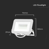 Kép 3/10 - V-TAC SP-széria LED reflektor 30W természetes fehér, fehér ház - SKU 10024