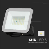 Kép 4/10 - V-TAC SP-széria LED reflektor 50W hideg fehér, fekete ház - SKU 10026
