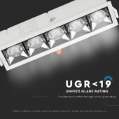 Kép 7/14 - V-TAC süllyeszthető 12° mélysugárzó LED lámpa 20W természetes fehér - SKU 980