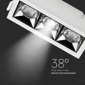 V-TAC süllyeszthető 38° mélysugárzó LED lámpa 12W természetes fehér - SKU 989